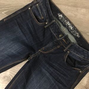 Express dark wash boot cut jeans